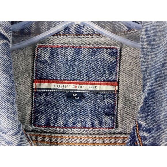 Tommy Hilfiger  Graffiti Logo Denim Jean Vintage Jacket Mens Sz Small Rare 90s. - Picture 12 of 16
